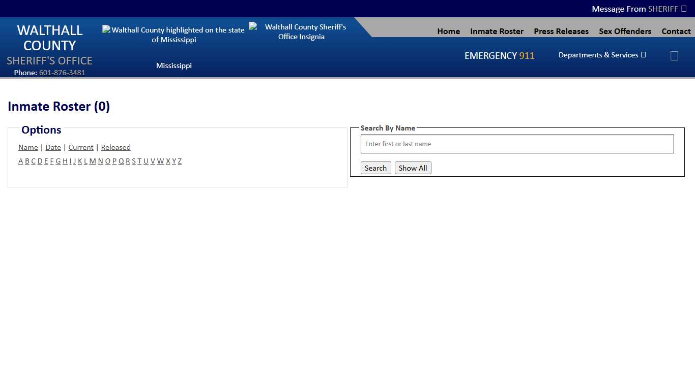 Inmate Roster - Current Inmates Alpha E - Walthall County MS Sheriff's Office